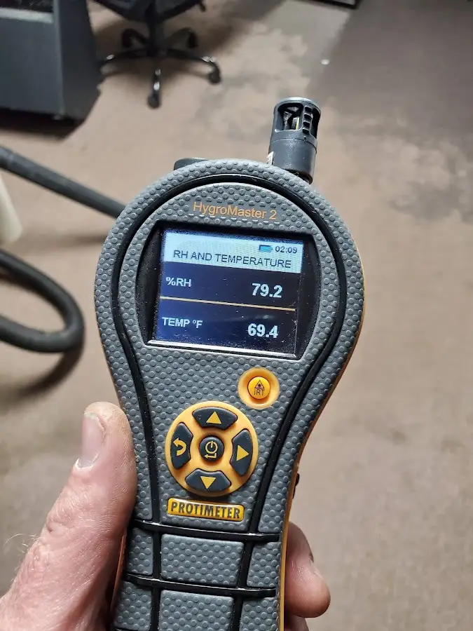 Moisture meter humidity assessment for Mold Remediation & Removal in Angier